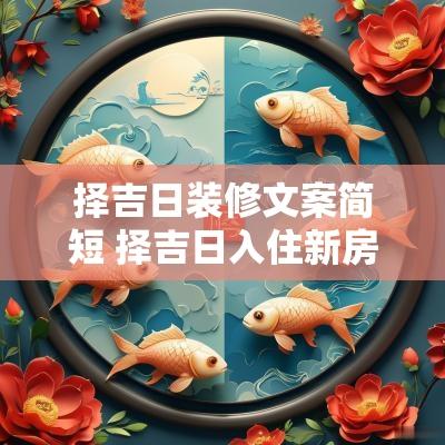 择吉日装修文案简短 择吉日入住新房文案