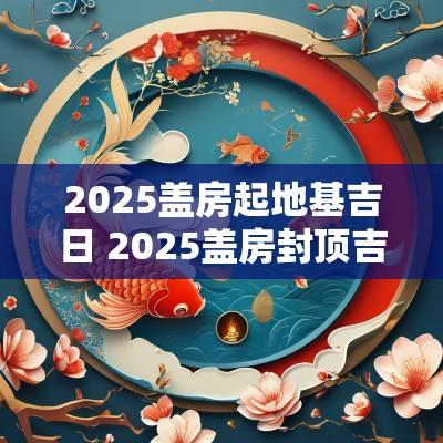 2025盖房起地基吉日 2025盖房封顶吉日查询