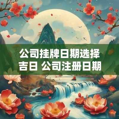 公司挂牌日期选择吉日 公司注册日期黄道吉日