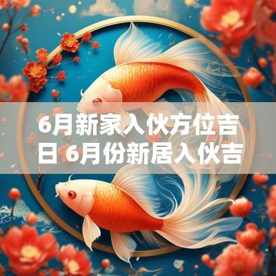 6月新家入伙方位吉日 6月份新居入伙吉日查询