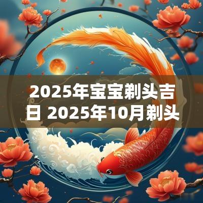 2025年宝宝剃头吉日 2025年10月剃头吉日