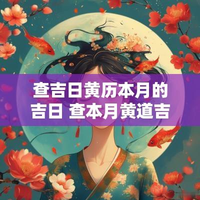 查吉日黄历本月的吉日 查本月黄道吉日一览表