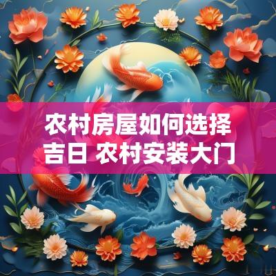农村房屋如何选择吉日 农村安装大门吉日吉时