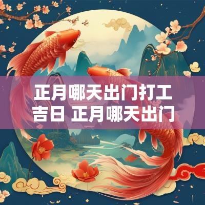 正月哪天出门打工吉日 正月哪天出门打工吉日最好