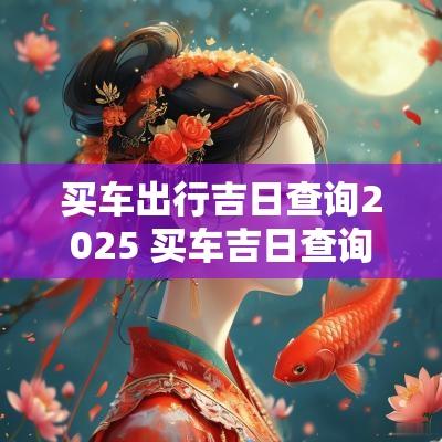 买车出行吉日查询2025 买车吉日查询2025年九月
