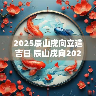 2025辰山戌向立造吉日 辰山戌向2025入宅择日最佳时间