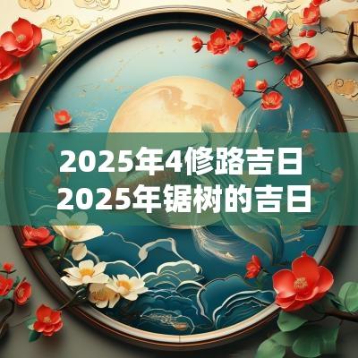 2025年4修路吉日 2025年锯树的吉日