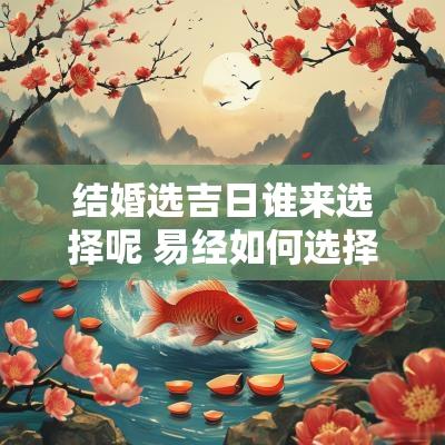 结婚选吉日谁来选择呢 易经如何选择结婚吉日