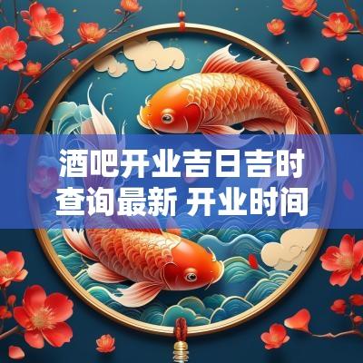 酒吧开业吉日吉时查询最新 开业时间吉日吉时一览表
