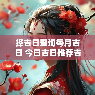 择吉日查询每月吉日 今日吉日推荐吉日查询表
