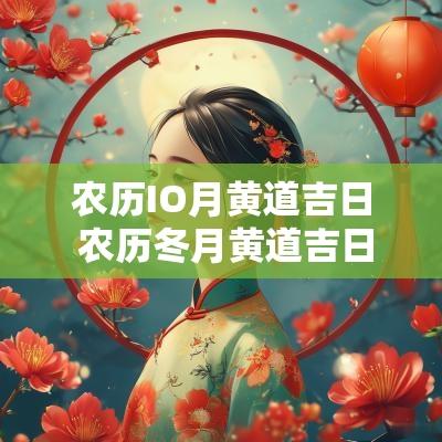 农历IO月黄道吉日 农历冬月黄道吉日