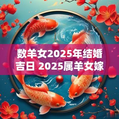 数羊女2025年结婚吉日 2025属羊女嫁娶吉日