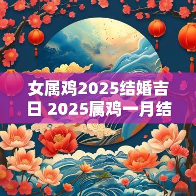 女属鸡2025结婚吉日 2025属鸡一月结婚吉日