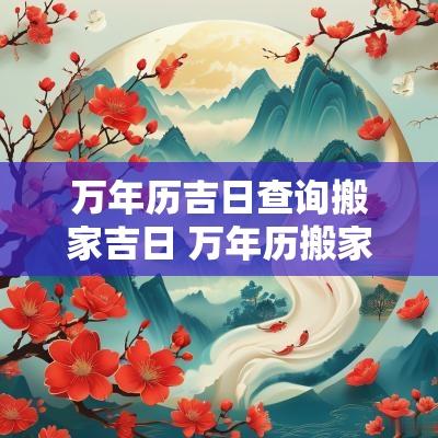 万年历吉日查询搬家吉日 万年历搬家吉日查询2025年