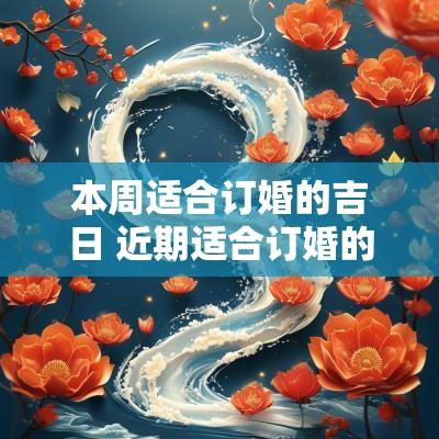 本周适合订婚的吉日 近期适合订婚的好日子
