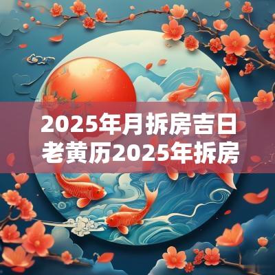 2025年月拆房吉日 老黄历2025年拆房吉日