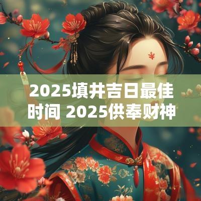 2025填井吉日最佳时间 2025供奉财神吉日吉时