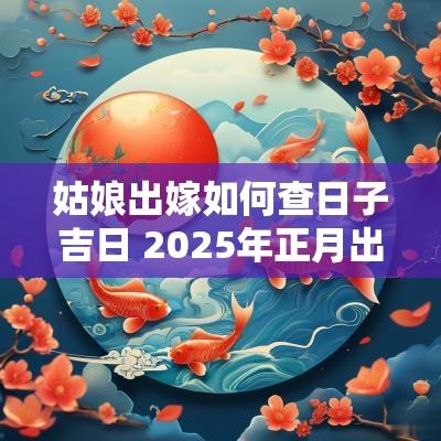 姑娘出嫁如何查日子吉日 2025年正月出嫁吉日