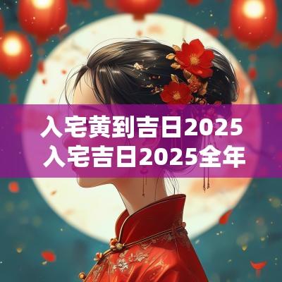 入宅黄到吉日2025 入宅吉日2025全年吉时