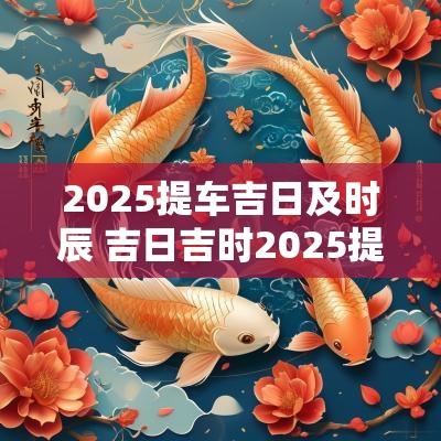 2025提车吉日及时辰 吉日吉时2025提车