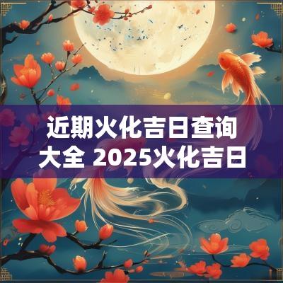 近期火化吉日查询大全 2025火化吉日查询