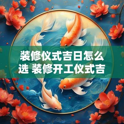 装修仪式吉日怎么选 装修开工仪式吉时怎么选