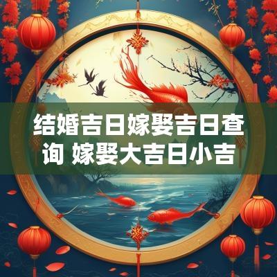结婚吉日嫁娶吉日查询 嫁娶大吉日小吉日区别在哪