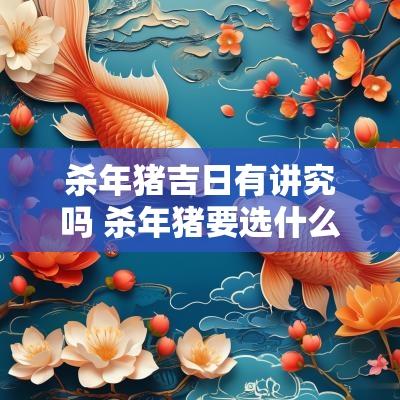 杀年猪吉日有讲究吗 杀年猪要选什么是最好的日子