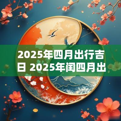 2025年四月出行吉日 2025年闰四月出行吉日