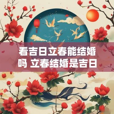 看吉日立春能结婚吗 立春结婚是吉日吗