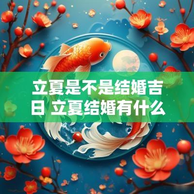 立夏是不是结婚吉日 立夏结婚有什么说法