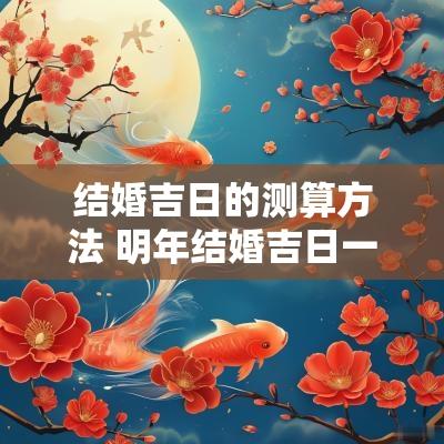 结婚吉日的测算方法 明年结婚吉日一览表