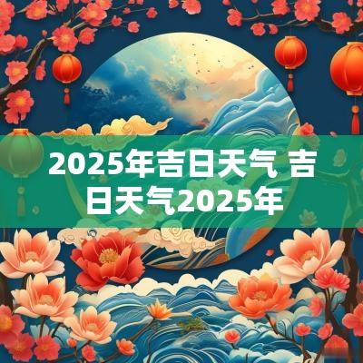 2025年吉日天气 吉日天气2025年