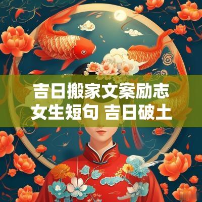 吉日搬家文案励志女生短句 吉日破土文案短句干净