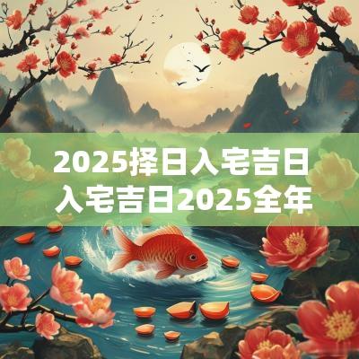 2025择日入宅吉日 入宅吉日2025全年吉时