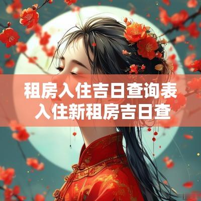租房入住吉日查询表 入住新租房吉日查询表格