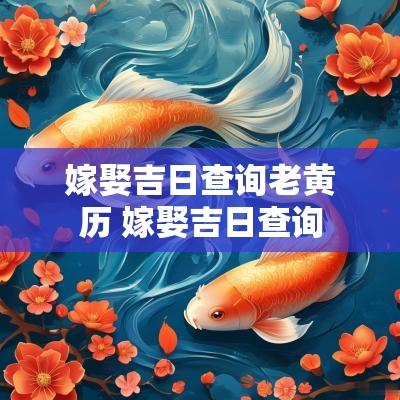 嫁娶吉日查询老黄历 嫁娶吉日查询