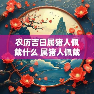 农历吉日属猪人佩戴什么 属猪人佩戴什么旺自己