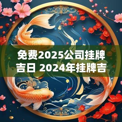 免费2025公司挂牌吉日 2025年挂牌吉日一览表