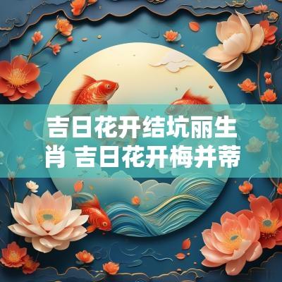 吉日花开结坑丽生肖 吉日花开梅并蒂