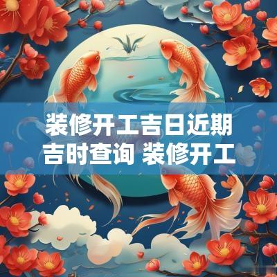 装修开工吉日近期吉时查询 装修开工吉日一般由谁来敲