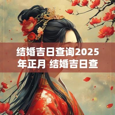 结婚吉日查询2025年正月 结婚吉日查询2025年免费