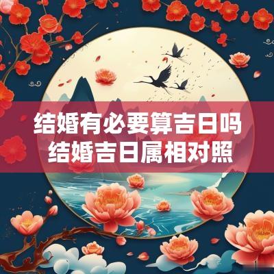 结婚有必要算吉日吗 结婚吉日属相对照表