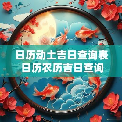 日历动土吉日查询表 日历农历吉日查询表