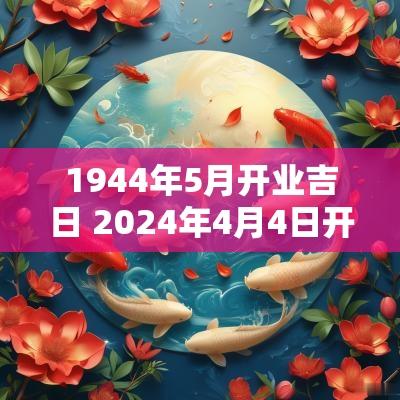 1944年5月开业吉日 2025年4月4日开业吉日一览表