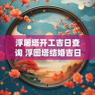 浮屠塔开工吉日查询 浮图塔结婚吉日查询