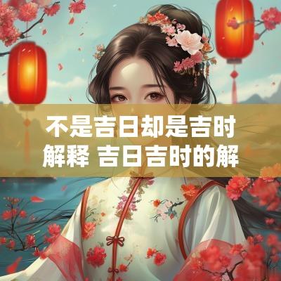不是吉日却是吉时解释 吉日吉时的解释