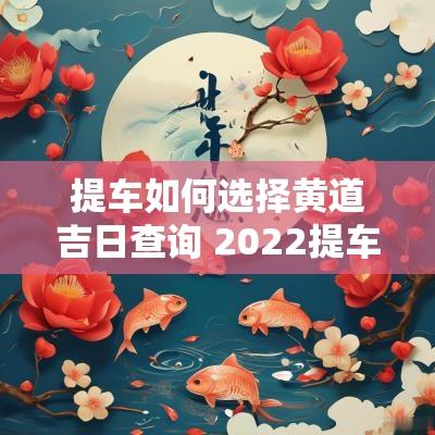 提车如何选择黄道吉日查询 2025提车黄道吉日一览表