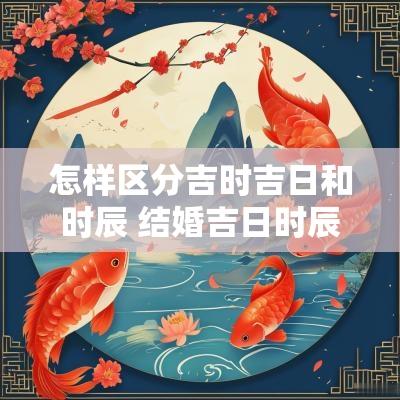 怎样区分吉时吉日和时辰 结婚吉日时辰吉时查询表