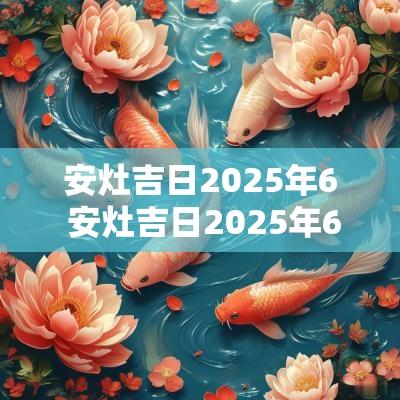 安灶吉日2025年6 安灶吉日2025年6月